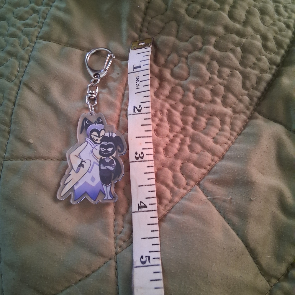 Unoffical Hazbin Hotel Adam And Lute Keychain